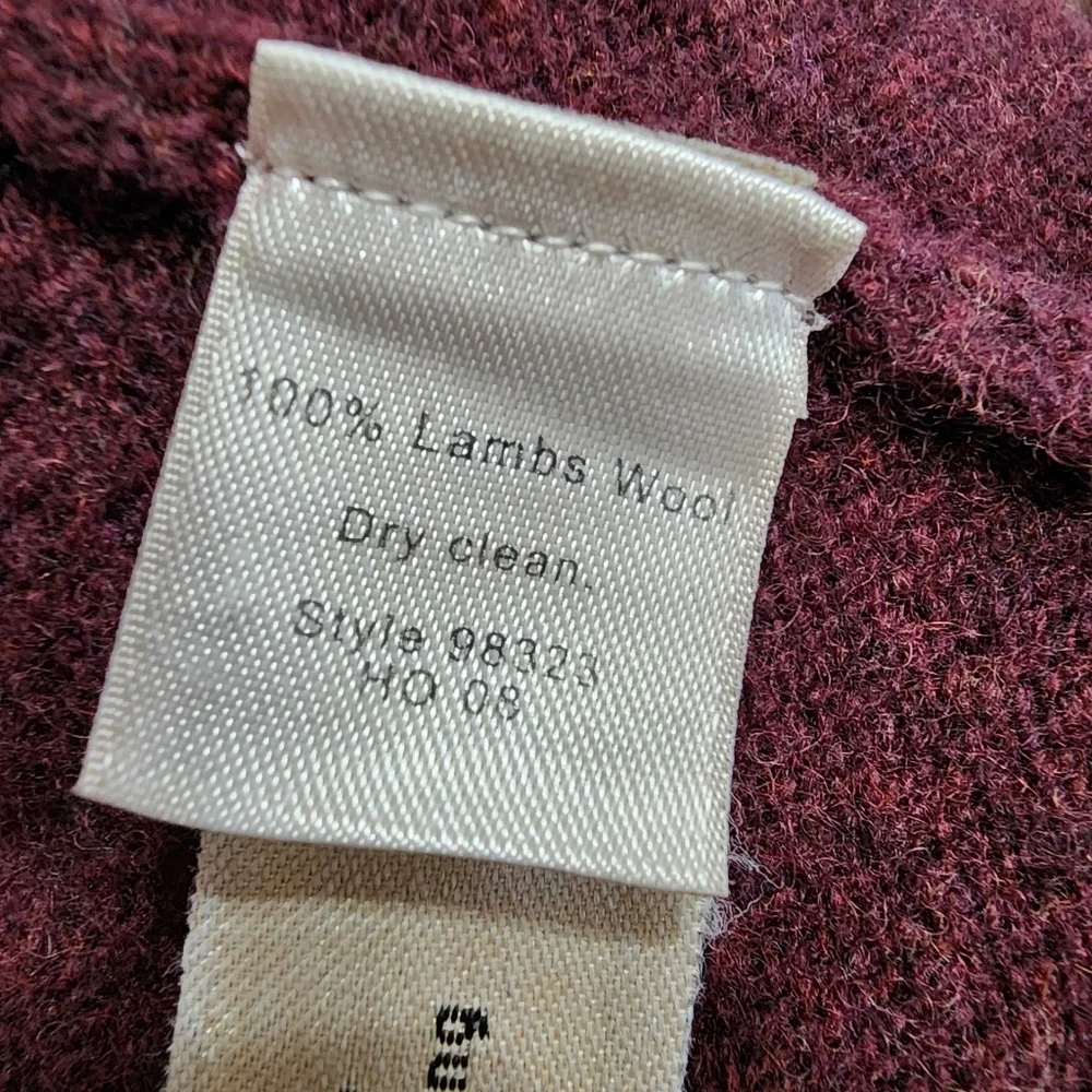 J.Crew Premium 100% Lambswool Burgundy Crewneck Sweater XL